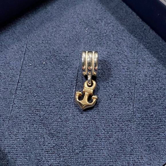 PANDORA Anchor Two Tone Dangle Charm - Rare retired - Picture 3 of 5